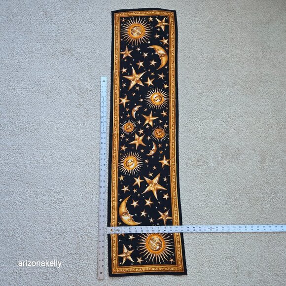Accessories - NWOT Silk Crepe Celestial Sun Moon Stars Oblong Scarf